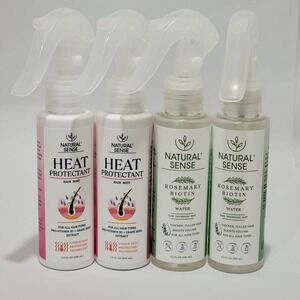 Natural Sense 4pc Set Heat Protectant & Rosemary Biotin Water Hair Mist 3.3oz